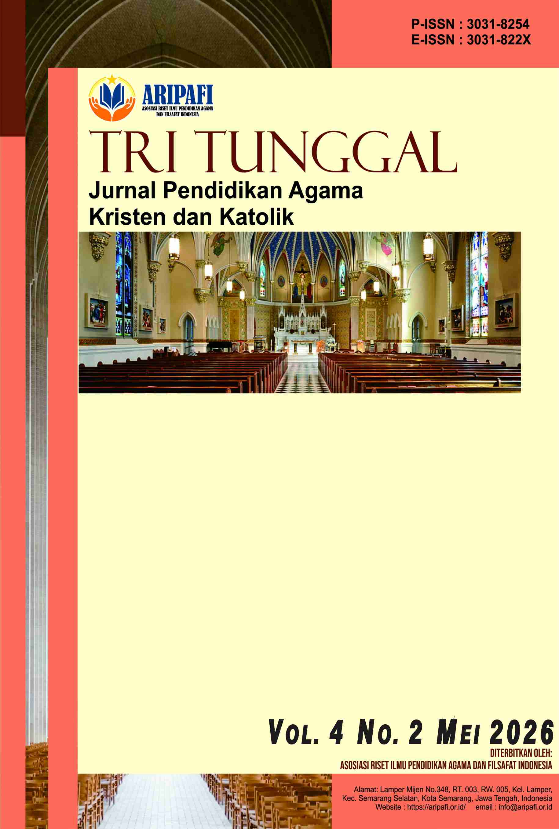 					View Vol. 4 No. 3 (2026): Agustus:  Tri Tunggal: Jurnal Pendidikan Kristen dan Katolik
				