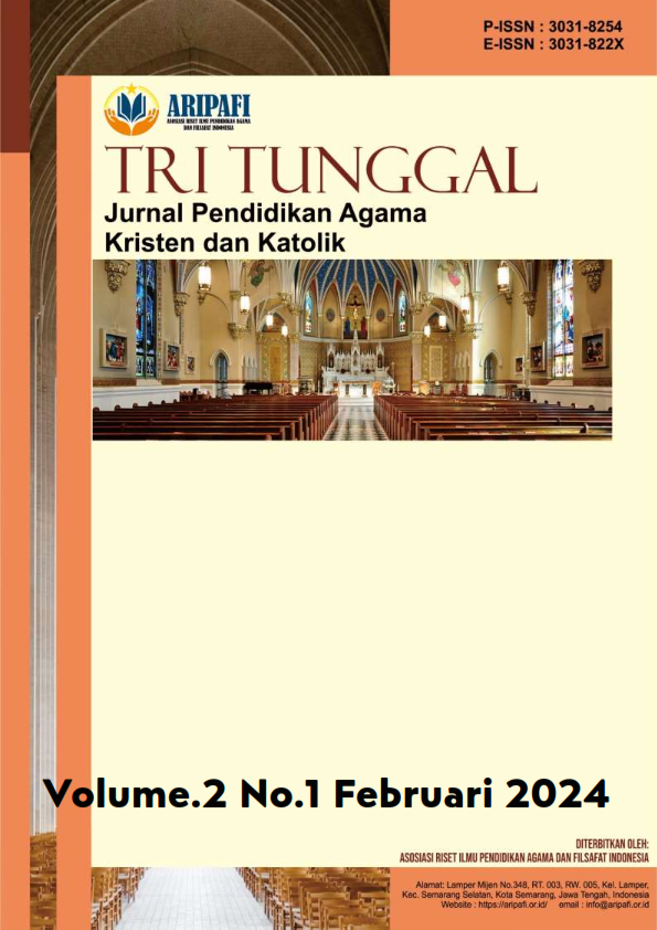 					View Vol. 2 No. 1 (2024): Februari : Tri Tunggal : Jurnal Pendidikan Kristen dan Katolik
				