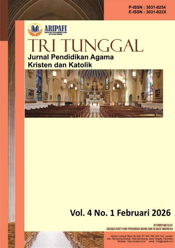 					View Vol. 4 No. 1 (2026): Februari : Tri Tunggal: Jurnal Pendidikan Kristen dan Katolik
				