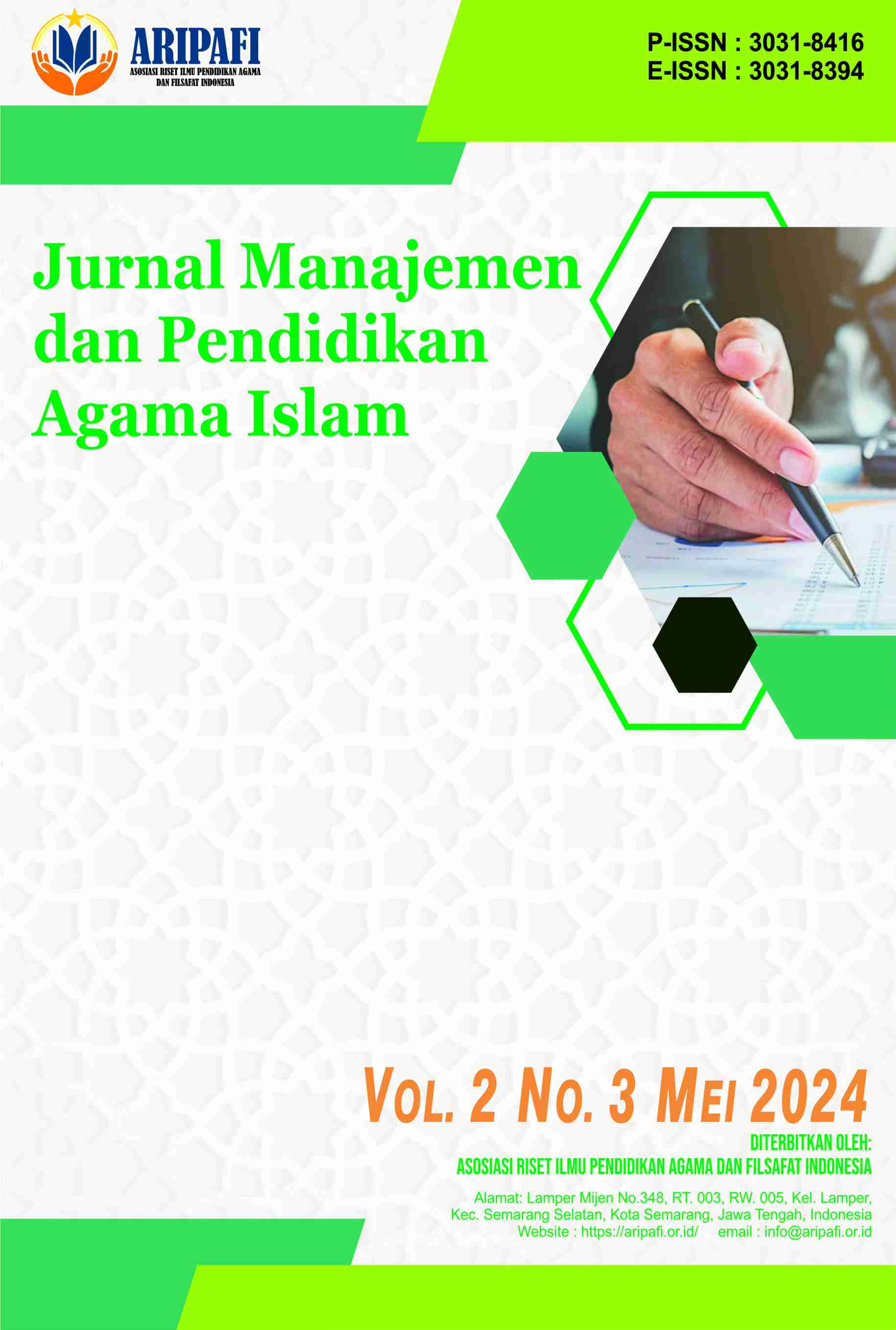 					View Vol. 2 No. 3 (2024): Mei : Jurnal Manajemen dan Pendidikan Agama Islam
				