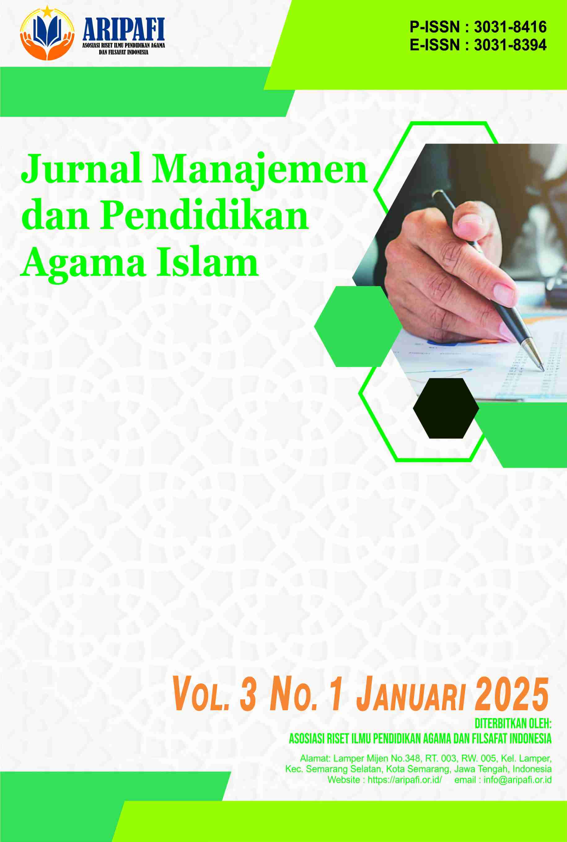 					View Vol. 3 No. 1 (2025): Jurnal Manajemen dan Pendidikan Agama Islam
				
